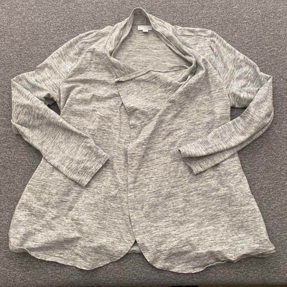 J.Jill Women’s Size Medium Gray Long Sleeve Open Front Lightweight Sweater Wrap